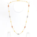 Timeless Embellished 22k Gold Long Netted Bead Necklace - 26"