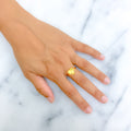 Attractive Heart 21K Gold Ring 