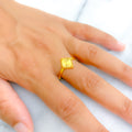 Unique Geometric 21K Gold Ring