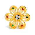 netted-enameled-22k-gold-floral-statement-ring