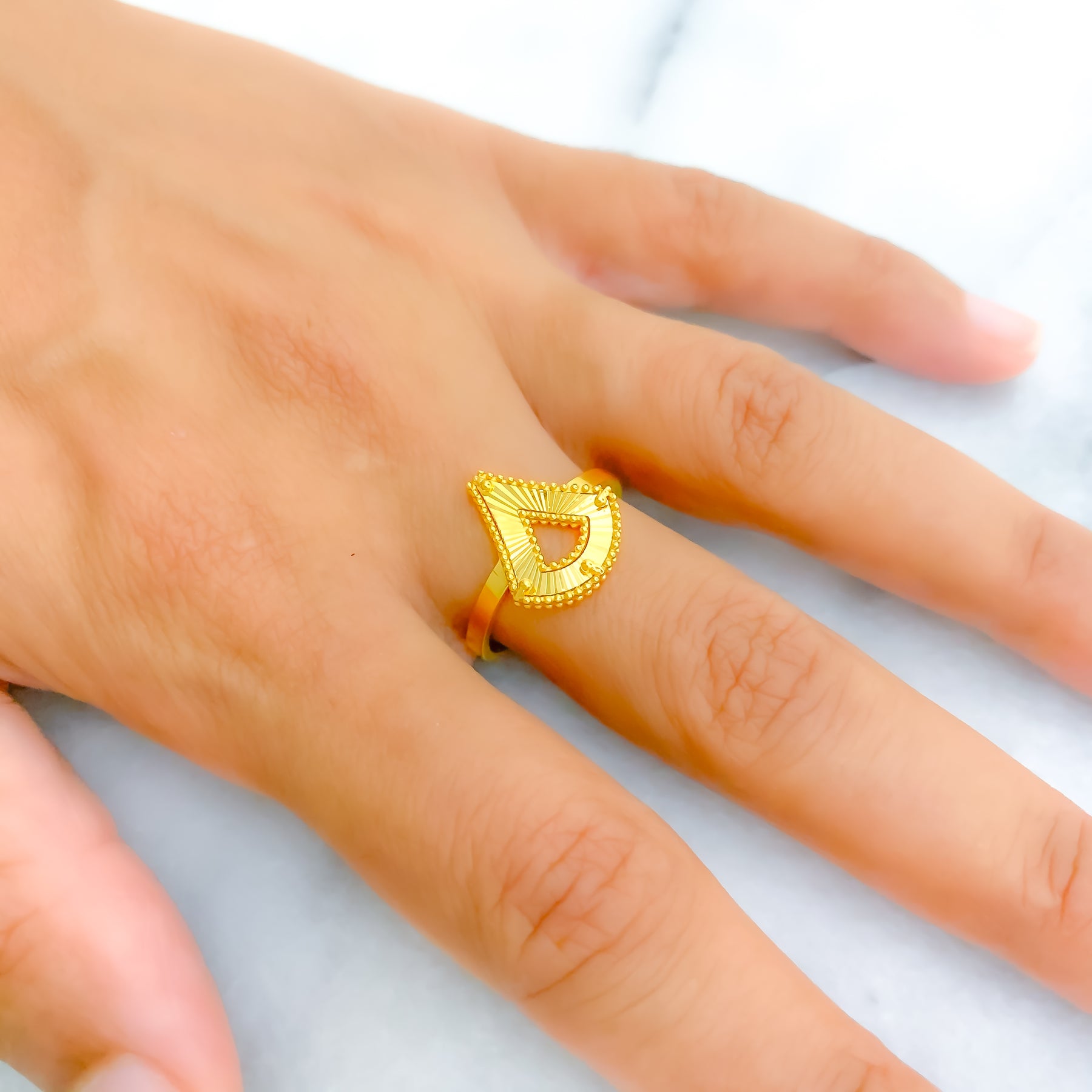 Manufacturer of 22kt gold women's fancy hallmark plain ring lpr431 |  Jewelxy - 174542
