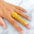 Extravagant Traditional 22k Gold Overall Finger Ring