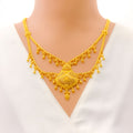 Captivating Tasseled 22k Gold Long Necklace Set