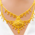 Captivating Tasseled 22k Gold Long Necklace Set