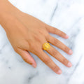 Gorgeous Ornate Bead 22k Gold Ring