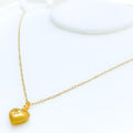 Beautiful Smooth Finish Heart 22k Gold Necklace