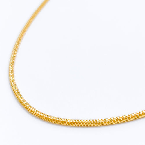 Slender Dragon 22k Gold Chain  - 22"