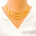 Sophisticated Golden Leaf Lara Necklace Set