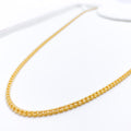 Radiant Three Sided 22k Gold Bead Chain