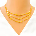 Sophisticated Golden Leaf Lara Necklace Set