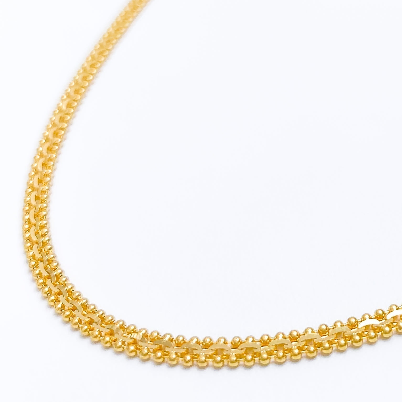 Slender Flat 22K Gold Chain - 22