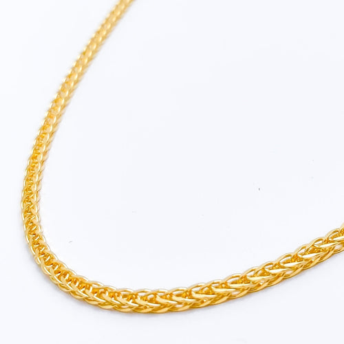 Thick Wheat 22k Gold Chain