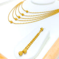 Elegant Extravagant 22K Gold Five Lara Necklace Set