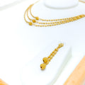 Delicate Glistening 22K Gold Three Lara Necklace Set