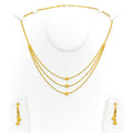 Majestic Glowing Golden 22K Gold Necklace Set 