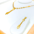 Charming Layered Heart 22K Gold Necklace Set