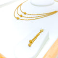 Reflective Three Lara 22K Gold Necklace Set