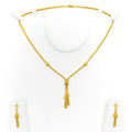 Grandiose Artistic 22K Gold Bow Necklace Set 