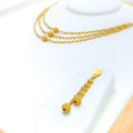 Sparkling Posh 22K Gold Three Lara Necklace Set