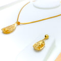 Dapper Drop 22K Gold Pendant Set