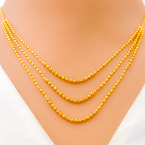 Exclusive Timeless Three Lara 22K Gold Necklace Set 