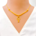Flawless Classy 22K Gold Golden Halo Necklace Set 