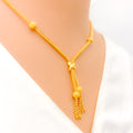 Grandiose Artistic 22K Gold Bow Necklace Set 