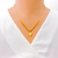 Radiant Heart 21K Gold Necklace Set