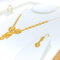 elongated-marquise-flower-5-piece-21k-gold-necklace-set