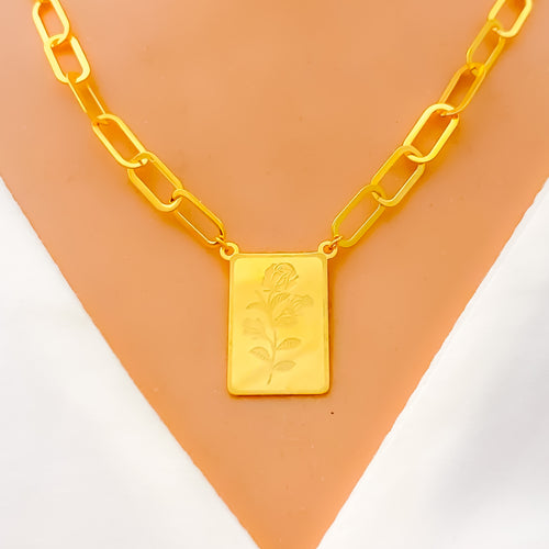 Gorgeous Floral 4-Piece 21k Gold Coin Necklace Set