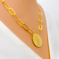 Radiant Round 4-Piece 21k Gold Coin Necklace Set