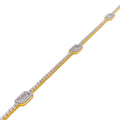Eclectic Glamorous Diamond + 18k Gold Bracelet
