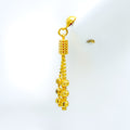 Dangling Tassel Orb 21k Gold Earrings 
