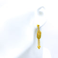Palatial Halo Drop 21k Gold Earrings 