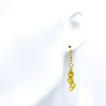 Hanging Square Charm 21k Gold Earrings