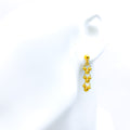Sand Finish Interlinked Orb 21k Gold Earrings