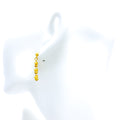 Sand Finish Interlinked Orb 21k Gold Earrings