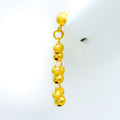 Sand Finish Interlinked Orb 21k Gold Earrings