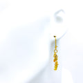Graceful Dangling Moon 21k Gold Earrings 
