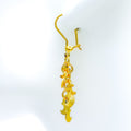 Graceful Dangling Moon 21k Gold Earrings 