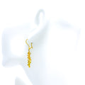 Graceful Dangling Moon 21k Gold Earrings 