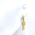 Trendy Chain Chandelier 21k Gold Earrings