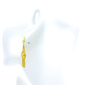 Trendy Chain Chandelier 21k Gold Earrings