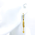 Special Striking Square 21k Gold Earrings