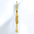 Special Striking Square 21k Gold Earrings