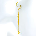 Special Striking Square 21k Gold Earrings