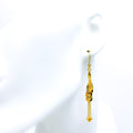 Dainty Dangling Drop 21k Gold Earrings 