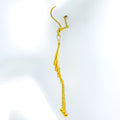Dainty Dangling Drop 21k Gold Earrings 