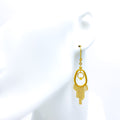 Distinct U Loop 21k Gold Earrings 