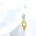 Elevated Oval 21k Gold Earrings 
